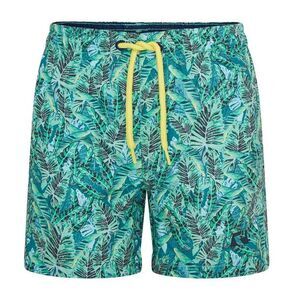 RIPT Essentials Boys Leaf Print Swim Shorts / Green
